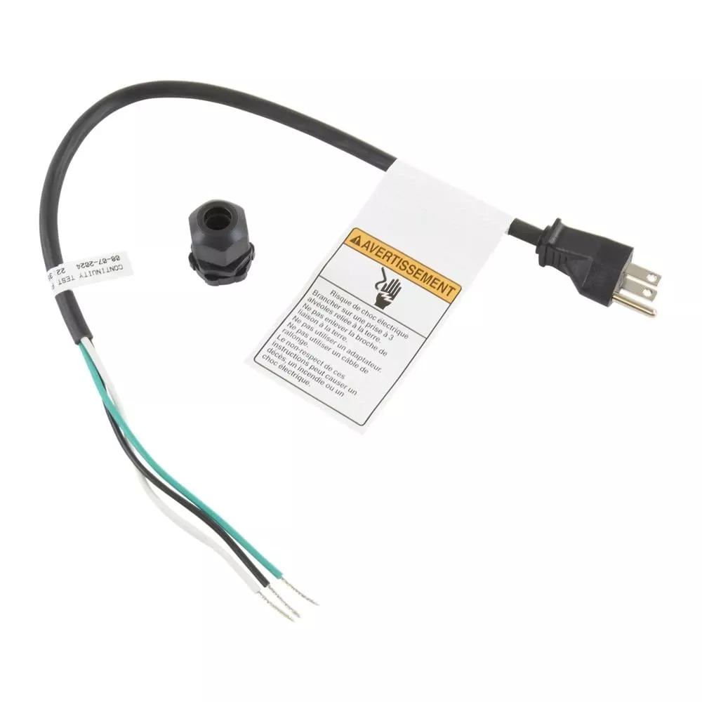 Whirlpool 1.7′ Dishwasher Power Cord 3 Wire 15 Amp Straight Plug